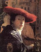 Jan Vermeer Girl with Red Hat china oil painting reproduction